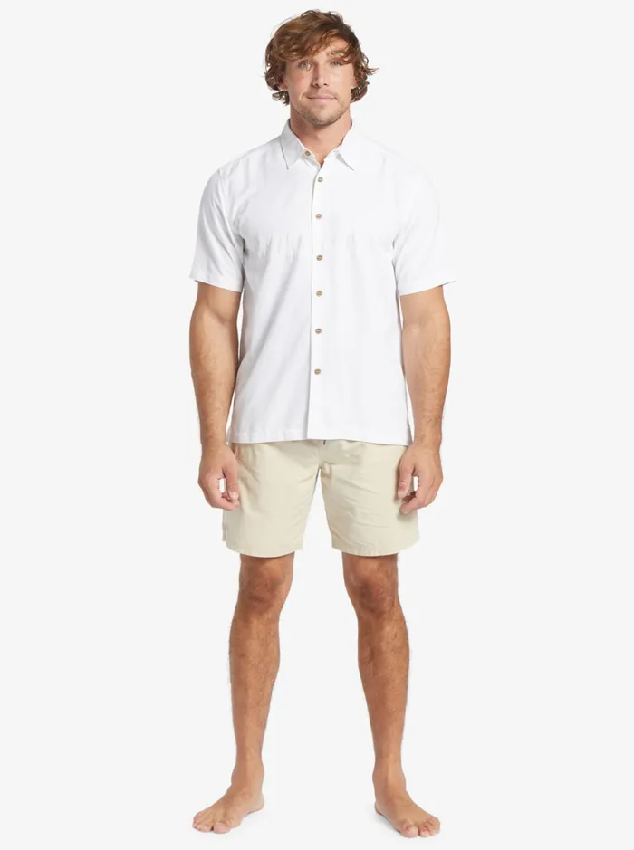 Shirts and Polos Men Quiksilver Waterman Waterman Tahiti Palms Premium AntiWrinkle Shirt White Shirts and Polos Men Quiksilver Waterman Waterman Tahiti Palms Premium AntiWrinkle Shirt White