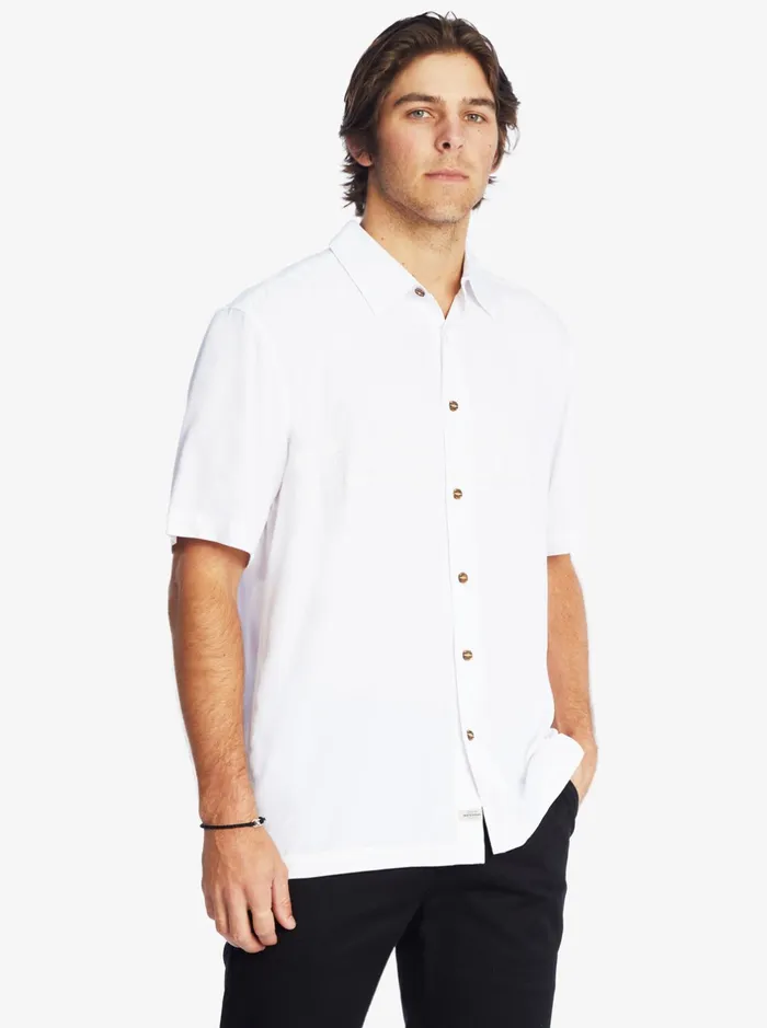 Shirts and Polos Men Quiksilver Waterman Waterman Tahiti Palms Premium AntiWrinkle Shirt White Shirts and Polos Men Quiksilver Waterman Waterman Tahiti Palms Premium AntiWrinkle Shirt White