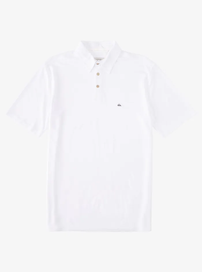 Shirts and Polos Men Quiksilver Waterman Waterman Waterpolo Short Sleeve Polo Shirt White Shirts and Polos Men Quiksilver Waterman Waterman Waterpolo Short Sleeve Polo Shirt White