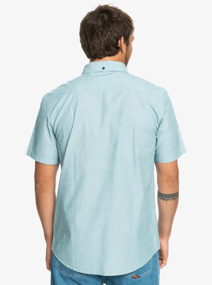Shirts and Polos Men Quiksilver Winfall Short Sleeve Shirt Moroccan Blue Shirts and Polos Men Quiksilver Winfall Short Sleeve Shirt Moroccan Blue