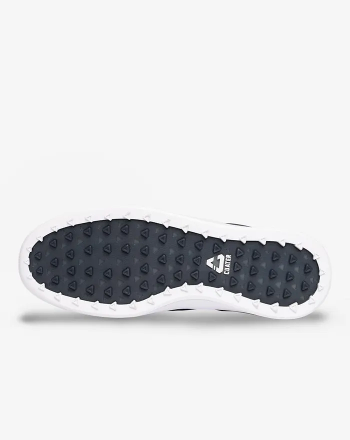 Shoes Lace Up TravisMathew THE WILDCARD LEATHER SPIKELESS GOLF SHOE Navyred