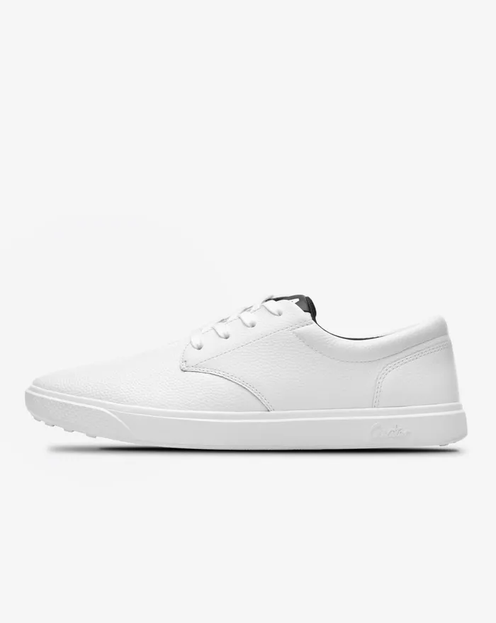 Shoes Lace Up TravisMathew THE WILDCARD LEATHER SPIKELESS GOLF SHOE White