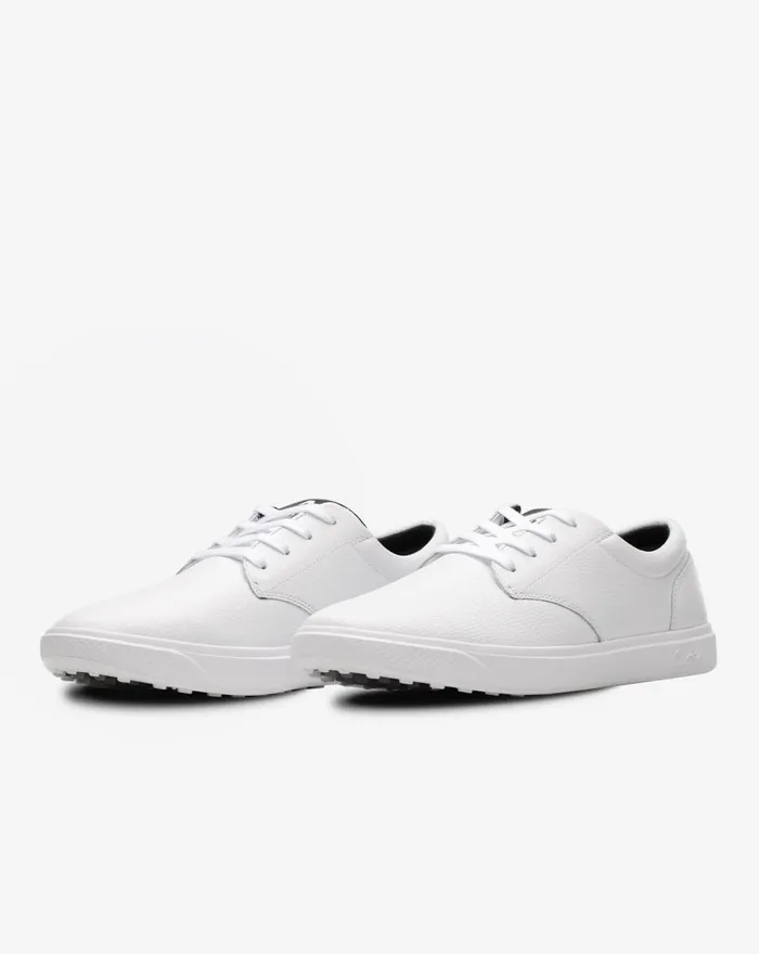 Shoes Lace Up TravisMathew THE WILDCARD LEATHER SPIKELESS GOLF SHOE White