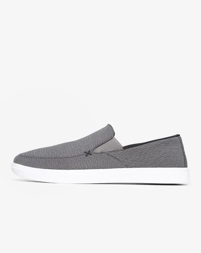 Shoes Slip On TravisMathew PHENOM SLIPON Heather Dark Grey Woven
