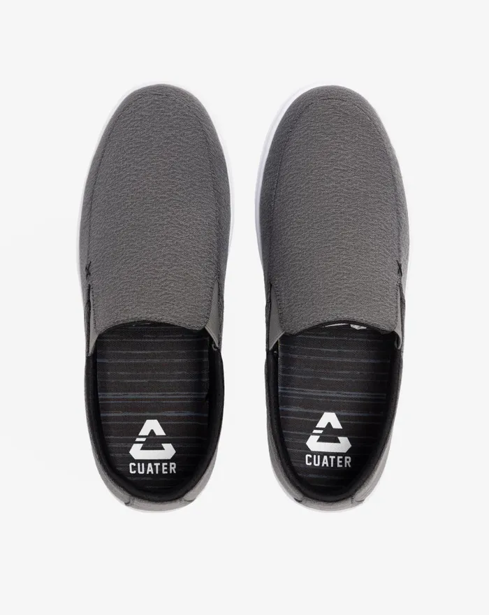 Shoes Slip On TravisMathew PHENOM SLIPON Heather Dark Grey Woven