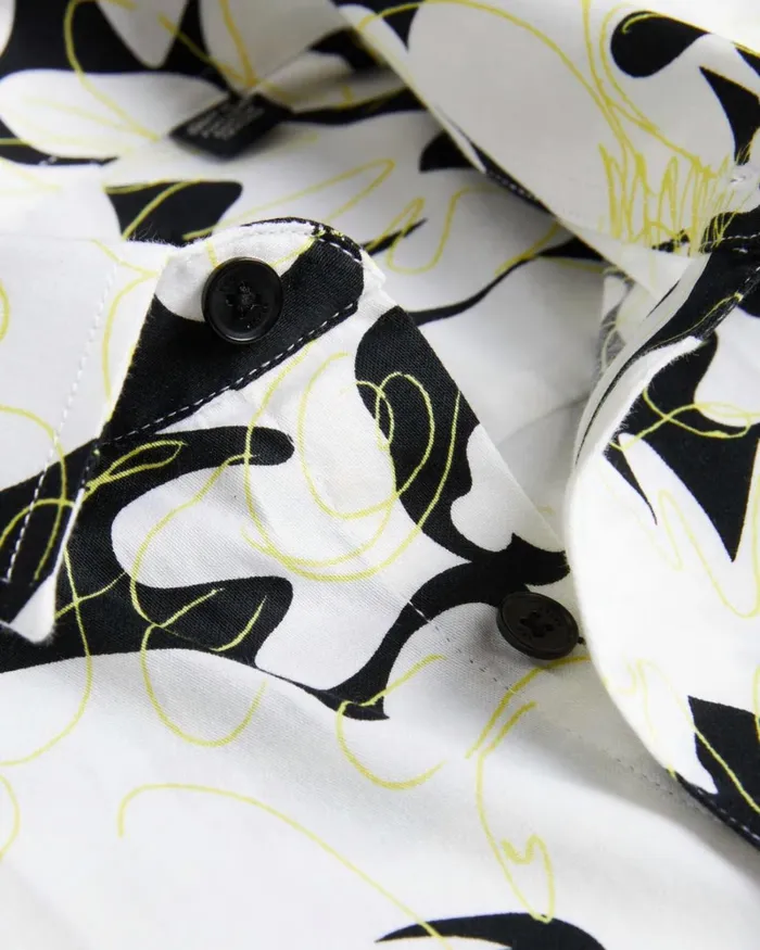 Short Sleeve Floral Print Shirt Light Yellow Men Ted Baker Shirts Short Sleeve Floral Print Shirt Light Yellow Men Ted Baker Shirts