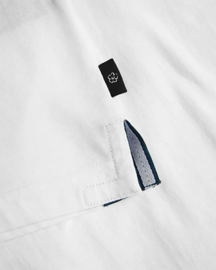Short Sleeve Tulip Print TShirt White Men Ted Baker Clothing