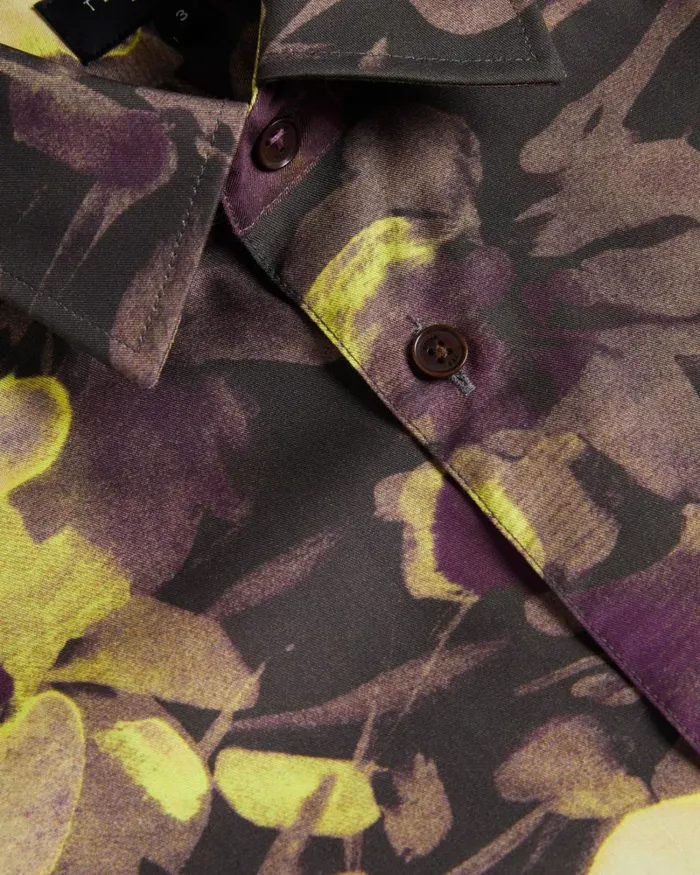 Short Sleeve Watercolour Print Shirt Multicolor Men Ted Baker Clothing