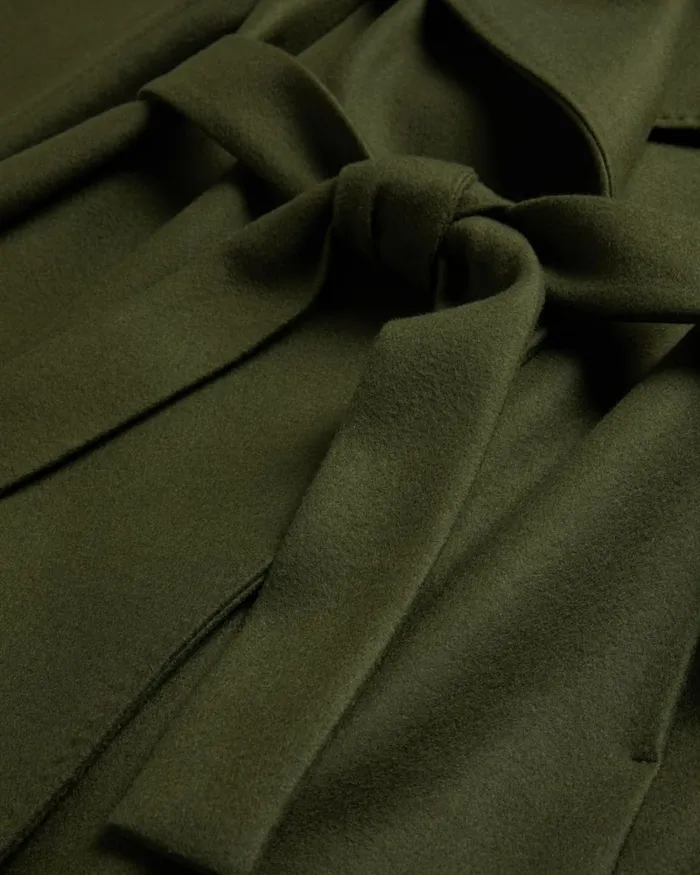 Short Wool Wrap Coat Khaki Women Ted Baker Coats and Jackets Short Wool Wrap Coat Khaki Women Ted Baker Coats and Jackets