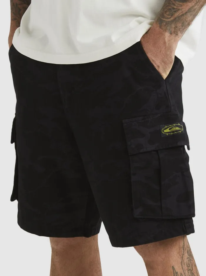 Shorts and Amphibians Men Quiksilver Mikey Cargo Shorts Tarmac Mongrel Camo Shorts and Amphibians Men Quiksilver Mikey Cargo Shorts Tarmac Mongrel Camo