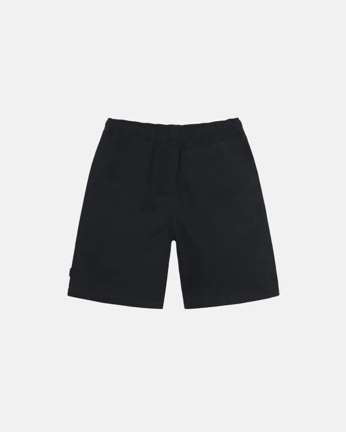 Shorts Men Stussy BRUSHED BEACH SHORT Black Shorts Men Stussy BRUSHED BEACH SHORT Black