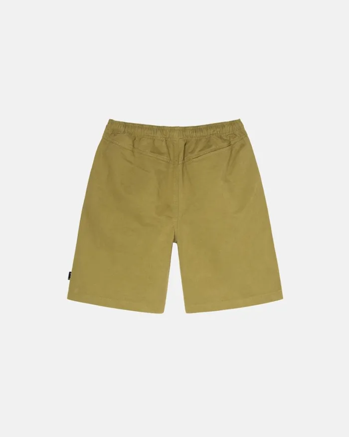 Shorts Men Stussy BRUSHED BEACH SHORT Bright Olive Shorts Men Stussy BRUSHED BEACH SHORT Bright Olive