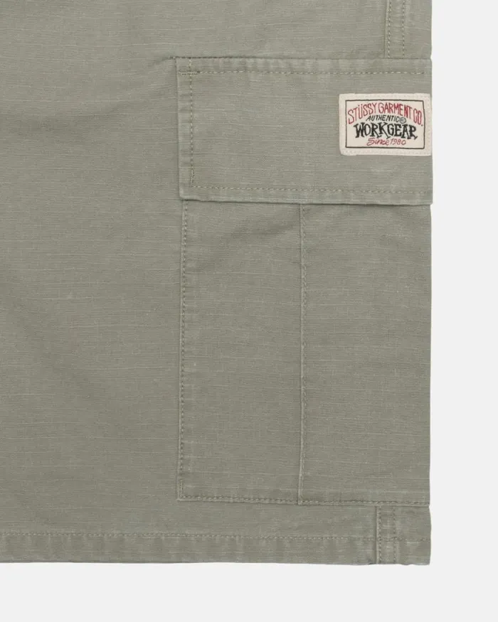 Shorts Men Stussy RIPSTOP CARGO BEACH SHORT Olive Shorts Men Stussy RIPSTOP CARGO BEACH SHORT Olive
