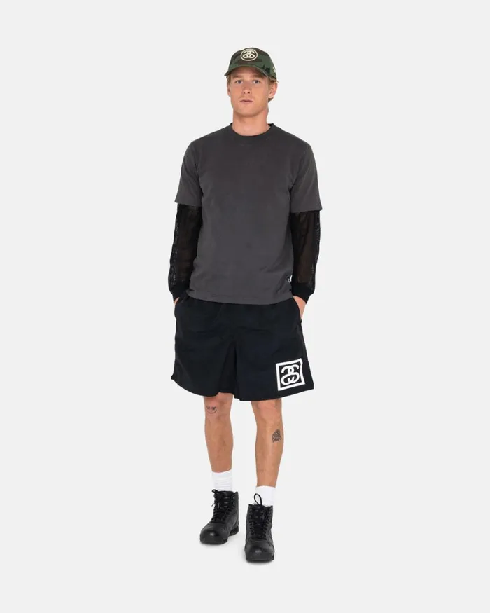 Shorts Men Stussy SSLINK WATER SHORT Black Shorts Men Stussy SSLINK WATER SHORT Black