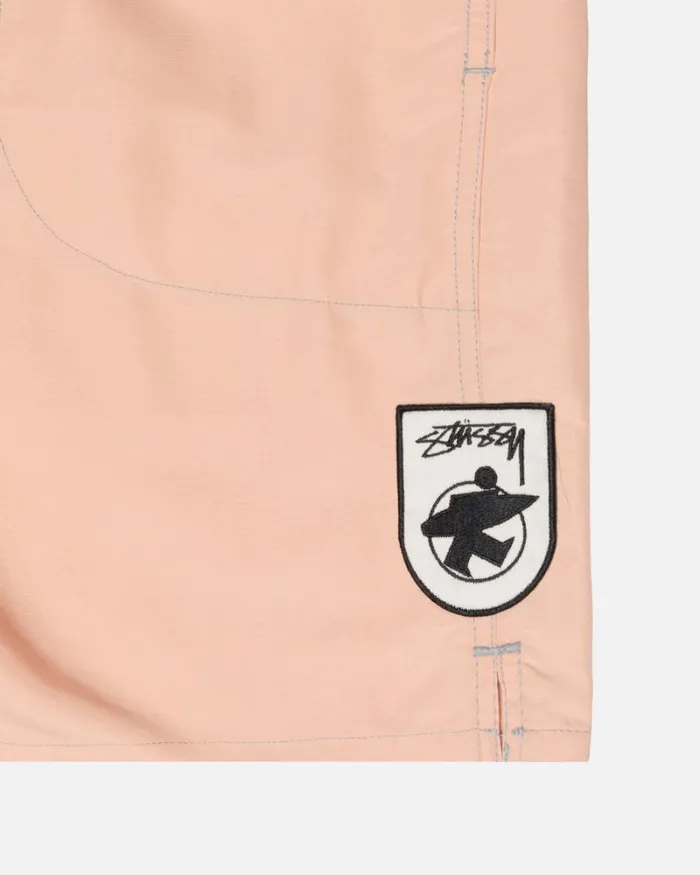 Shorts Men Stussy SURFMAN PATCH WATER SHORT Salmon Shorts Men Stussy SURFMAN PATCH WATER SHORT Salmon