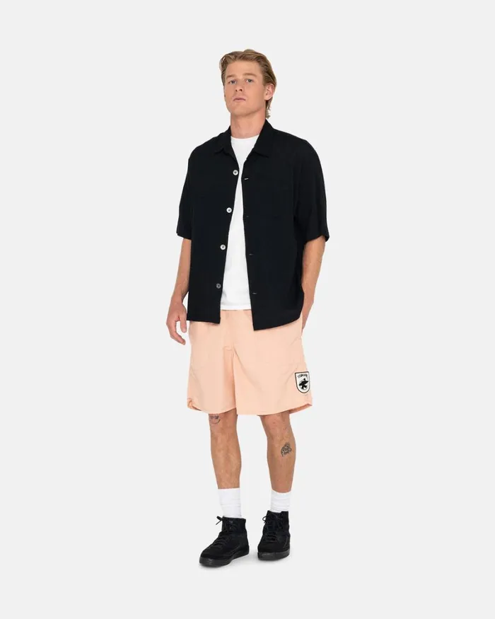 Shorts Men Stussy SURFMAN PATCH WATER SHORT Salmon Shorts Men Stussy SURFMAN PATCH WATER SHORT Salmon