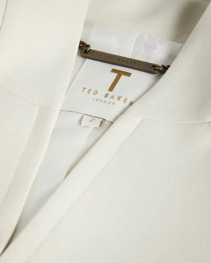 Single Breasted Collarless Blazer Natural Women Ted Baker Clothing Single Breasted Collarless Blazer Natural Women Ted Baker Clothing