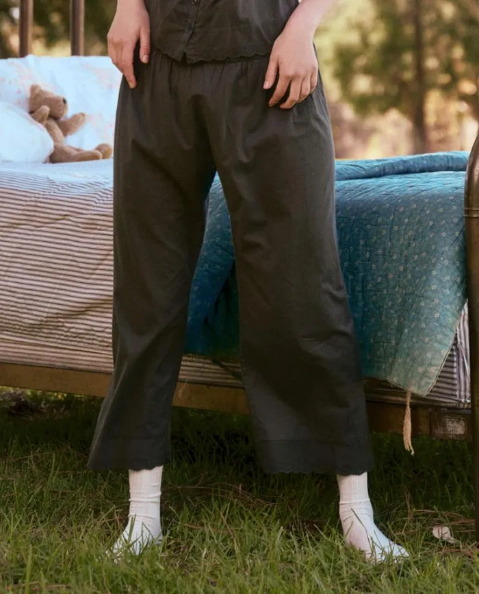 Sleep Bottoms Women039s The Great The Eyelet Easy Sleep Pant Black