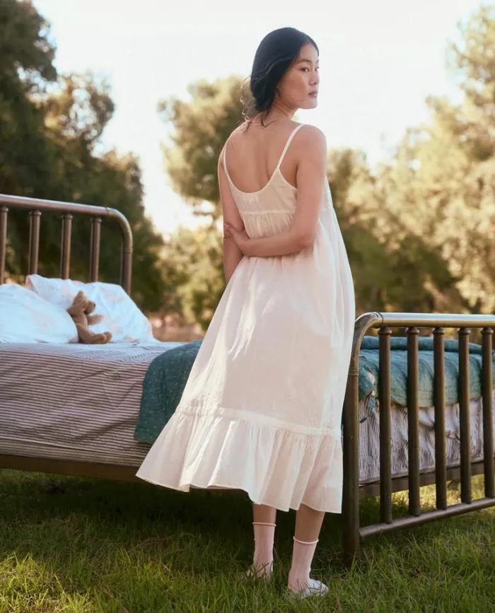 Sleep Dresses Women039s The Great The Eyelet Ruffle Tank Night Dress True White