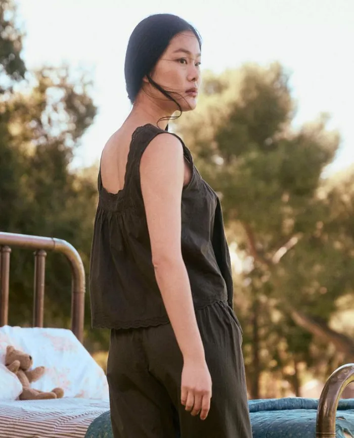 Sleep Tops Women039s The Great The Eyelet Tank Black