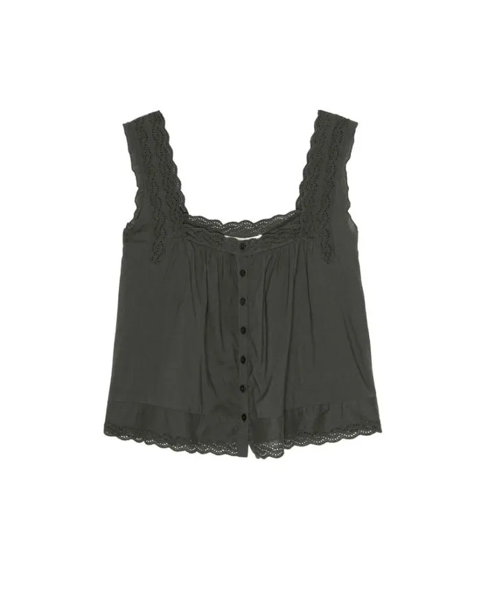 Sleep Tops Women039s The Great The Eyelet Tank Black