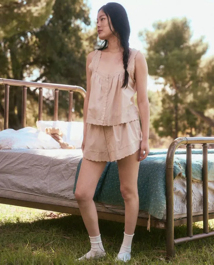 Sleep Tops Women039s The Great The Eyelet Tank Soft Rosette