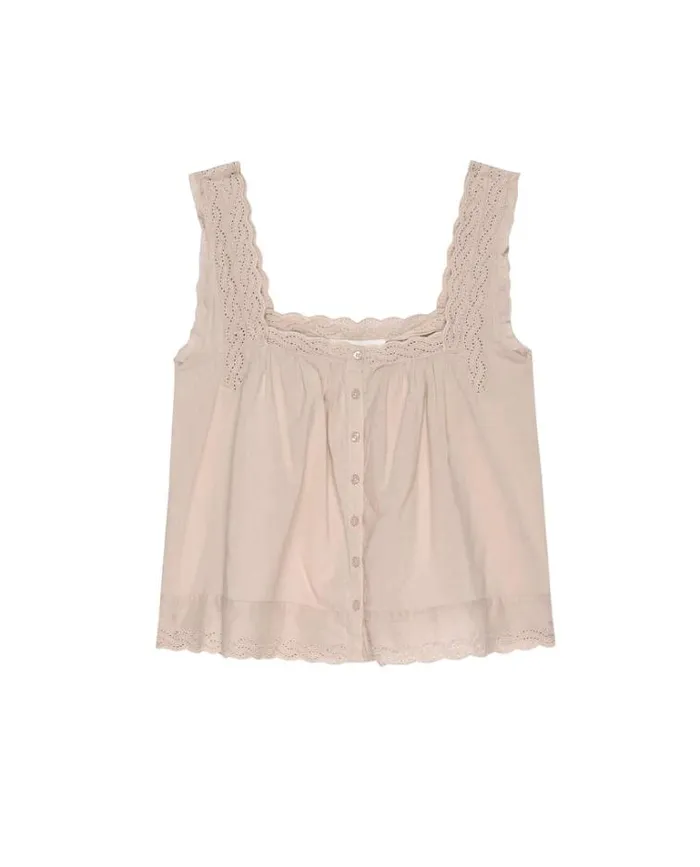 Sleep Tops Women039s The Great The Eyelet Tank Soft Rosette