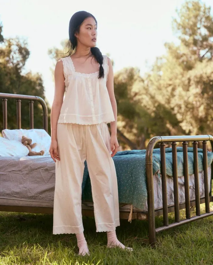 Sleep Tops Women039s The Great The Eyelet Tank True White