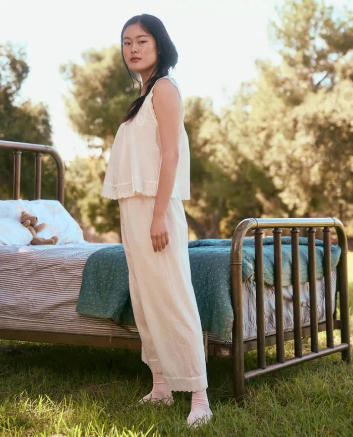 Sleep Tops Women039s The Great The Eyelet Tank True White