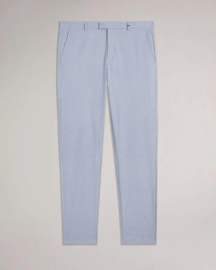 Slim Fit Dogtooth Trousers Blue Men Ted Baker Clothing
