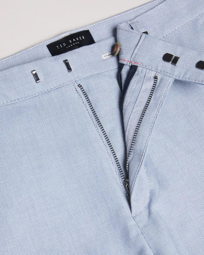 Slim Fit Dogtooth Trousers Blue Men Ted Baker Clothing Slim Fit Dogtooth Trousers Blue Men Ted Baker Clothing