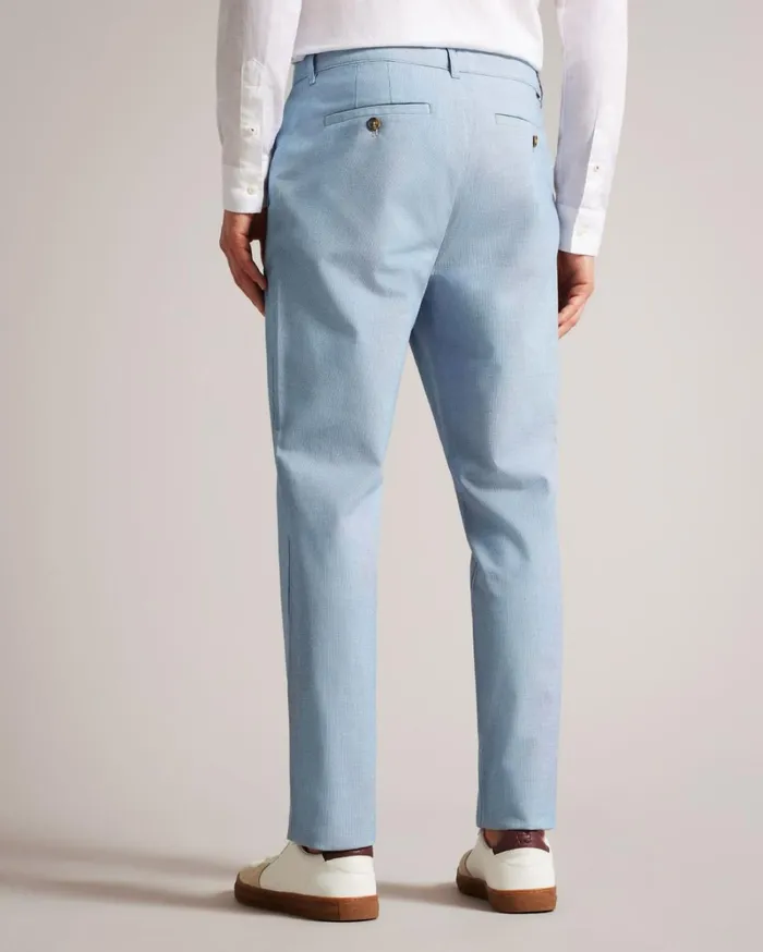 Slim Fit Dogtooth Trousers Blue Men Ted Baker Clothing Slim Fit Dogtooth Trousers Blue Men Ted Baker Clothing