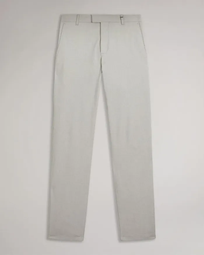 Slim Fit Dogtooth Trousers Gray Men Ted Baker Clothing