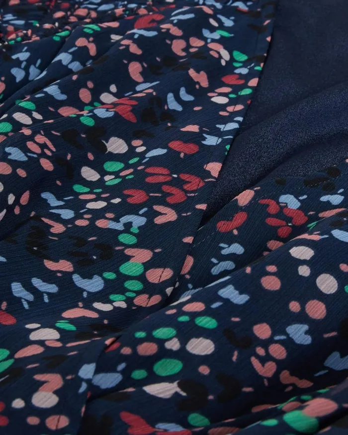 Smock Panel Wrap Mini Dress Dark Navy Women Ted Baker Clothing