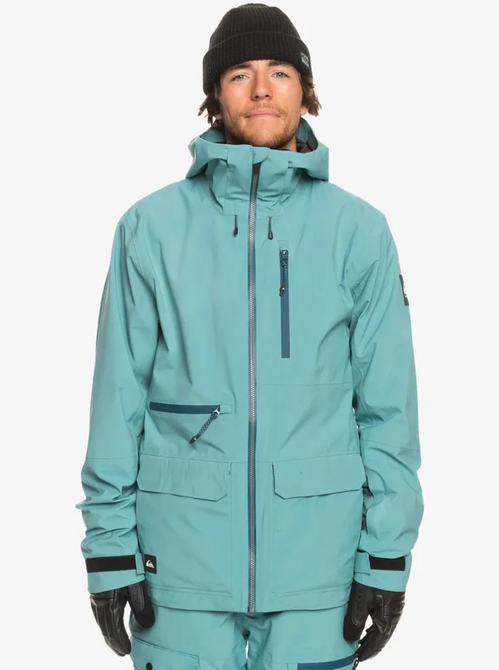 Snow Jackets Men Quiksilver Sammy Carlson Stretch Quest Technical Snow Jacket Brittany Blue