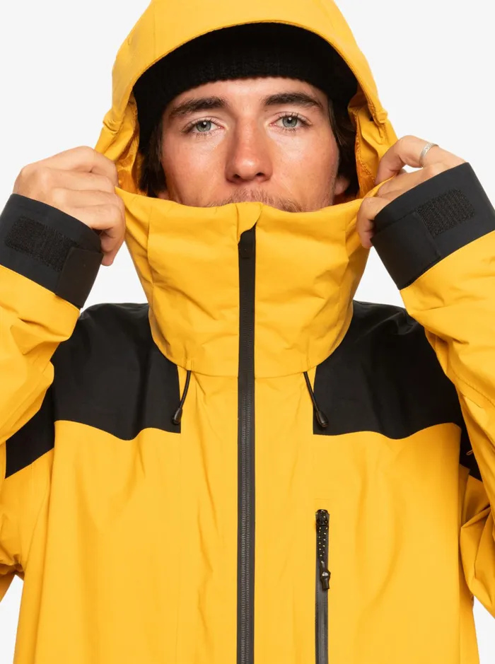 Snow Jackets Men Quiksilver Ultralight GoreTex Technical Snow Jacket Mineral Yellow Snow Jackets Men Quiksilver Ultralight GoreTex Technical Snow Jacket Mineral Yellow