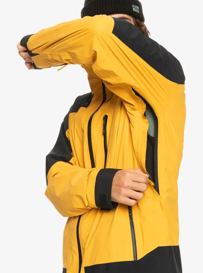 Snow Jackets Men Quiksilver Ultralight GoreTex Technical Snow Jacket Mineral Yellow Snow Jackets Men Quiksilver Ultralight GoreTex Technical Snow Jacket Mineral Yellow