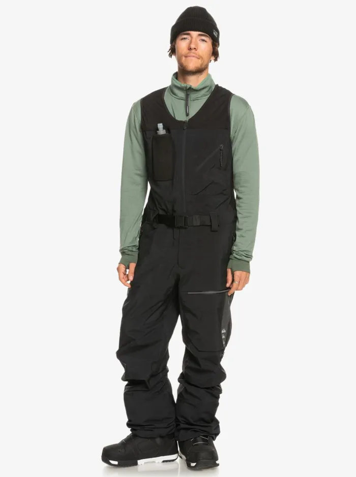 Snow Pants Men Quiksilver Highline Pro Insulated 3l GoreTex Snow Bib Pants True Black Snow Pants Men Quiksilver Highline Pro Insulated 3l GoreTex Snow Bib Pants True Black