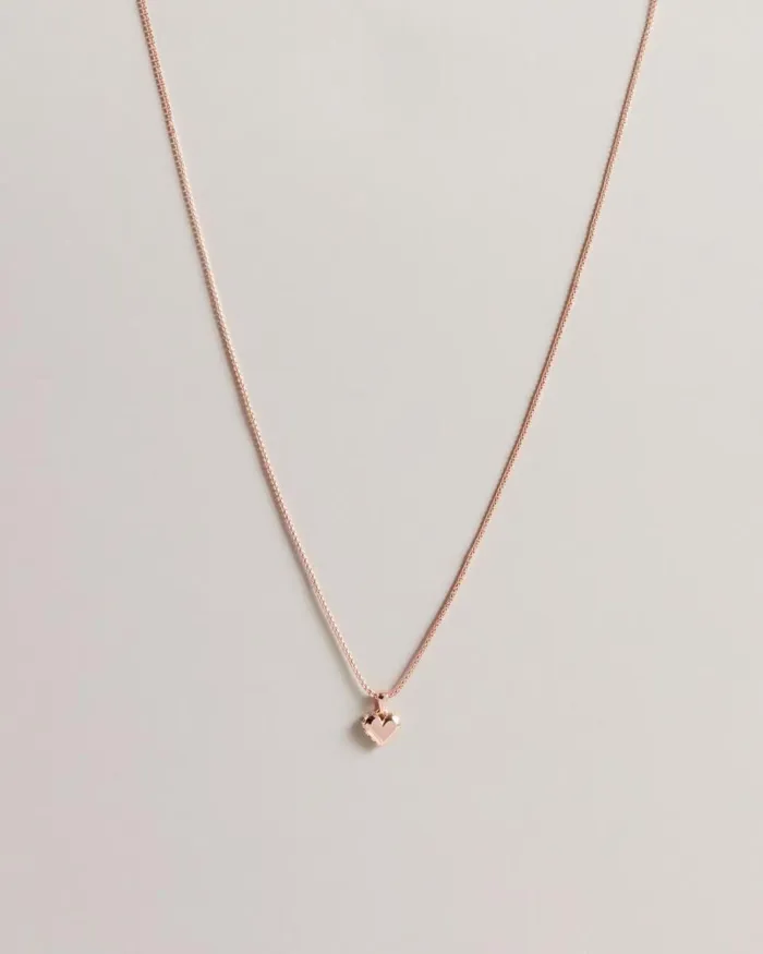 Sparkle Heart Pendant Necklace Rosegold Color Women Ted Baker Jewelry Sparkle Heart Pendant Necklace Rosegold Color Women Ted Baker Jewelry