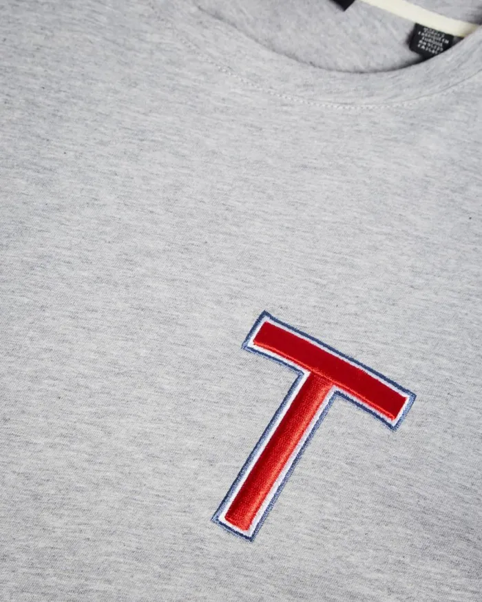 SS Varsity T TShirt Gray Marl Men Ted Baker Tops