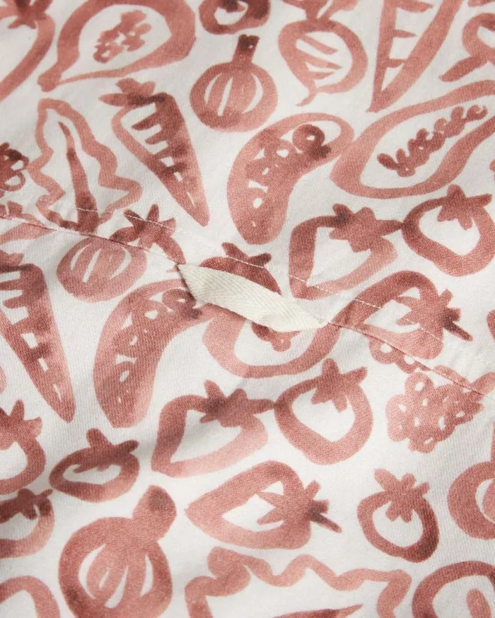SS Vegetable Print Shirt Dark Orange Men Ted Baker Clothing