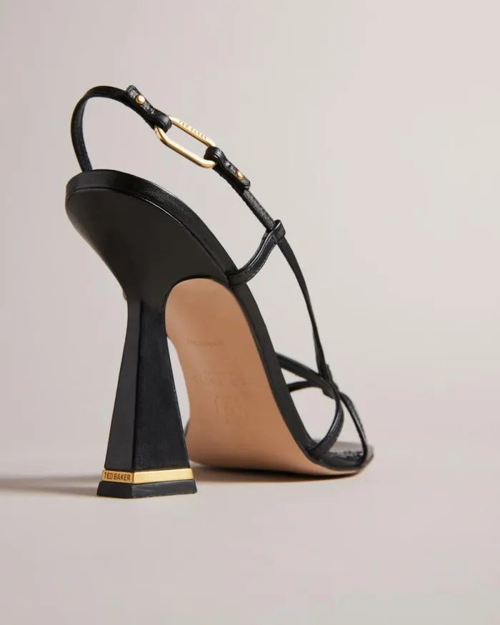 Strappy Geometric Heeled Sandals Black Women Ted Baker Sandals and Sliders