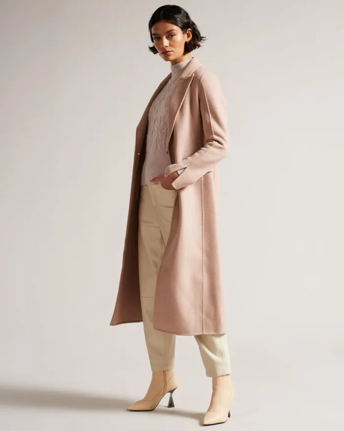 Stretch Leather High Heeled Ankle Boots Natural Women Ted Baker Boots