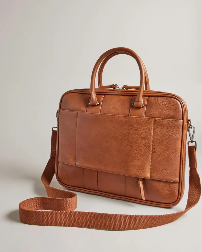 Striped PU Document Bag Tan Men Ted Baker Document Bags Striped PU Document Bag Tan Men Ted Baker Document Bags