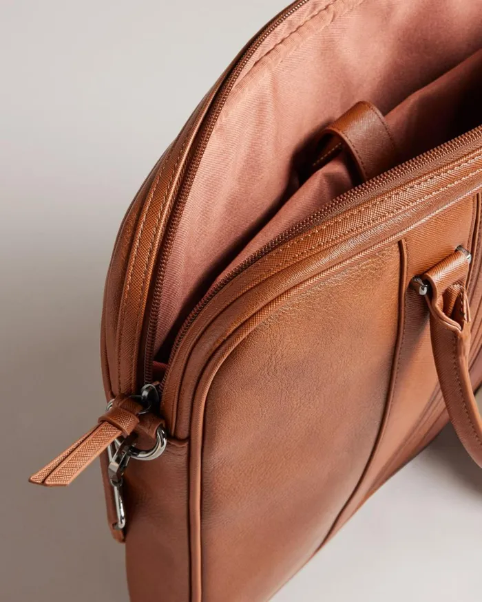 Striped PU Document Bag Tan Men Ted Baker Document Bags Striped PU Document Bag Tan Men Ted Baker Document Bags
