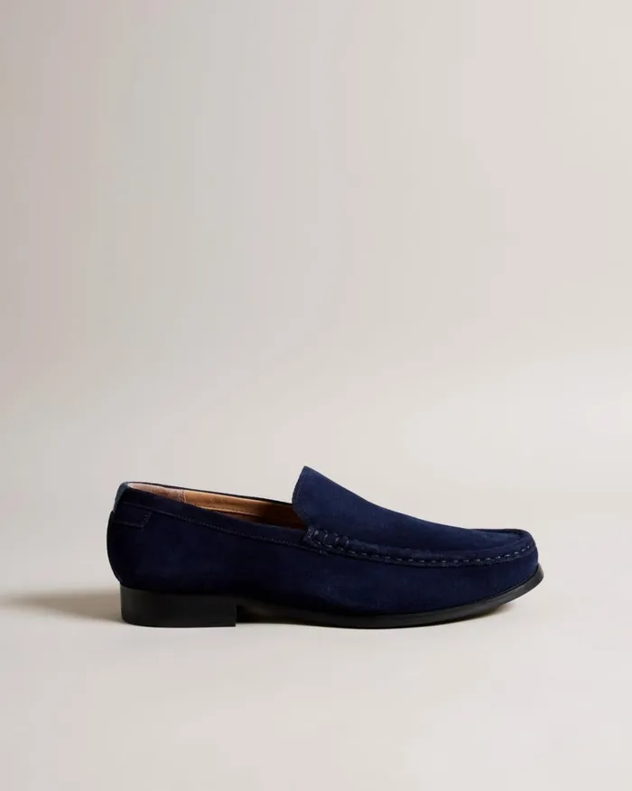 Suede Formal Loafers Navy Men Ted Baker Loafers