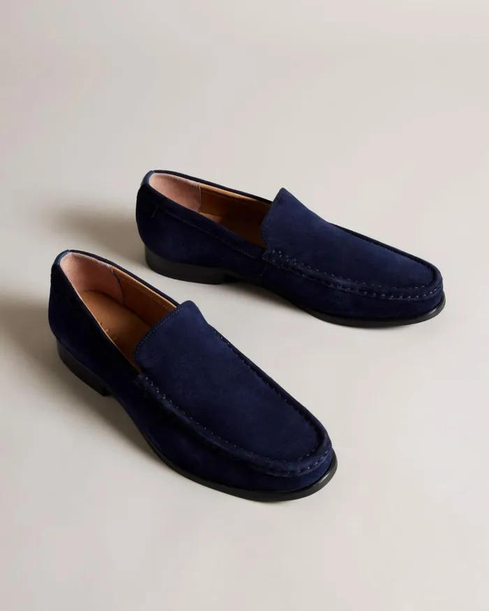 Suede Formal Loafers Navy Men Ted Baker Loafers