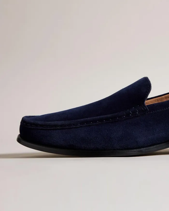 Suede Formal Loafers Navy Men Ted Baker Loafers