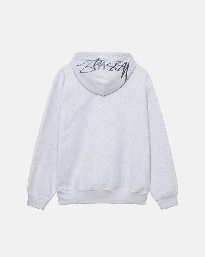 Sweats Men Stussy BACK APPLIQUE HOODIE Ash Heather