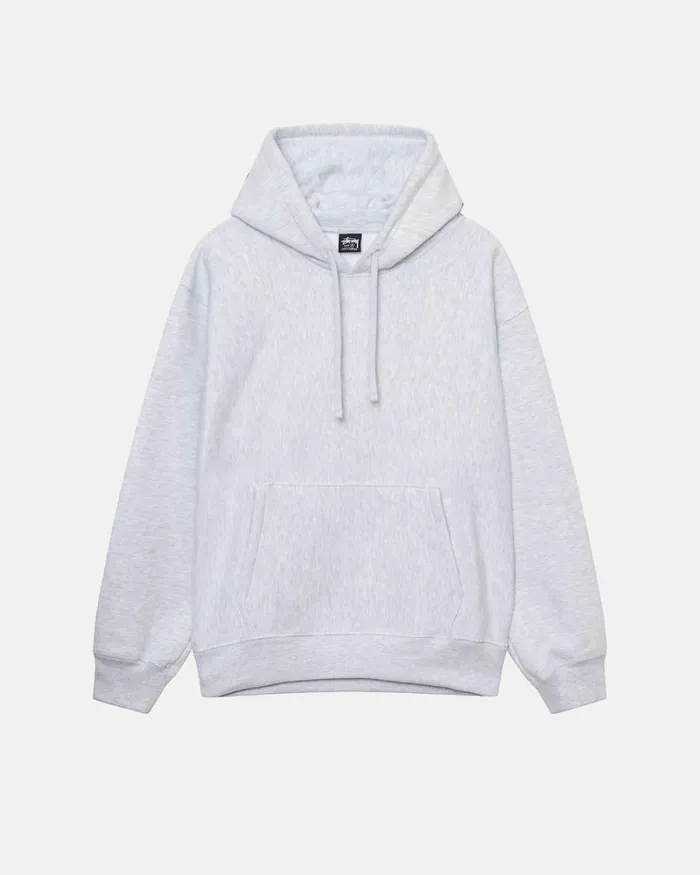 Sweats Men Stussy BACK APPLIQUE HOODIE Ash Heather Sweats Men Stussy BACK APPLIQUE HOODIE Ash Heather